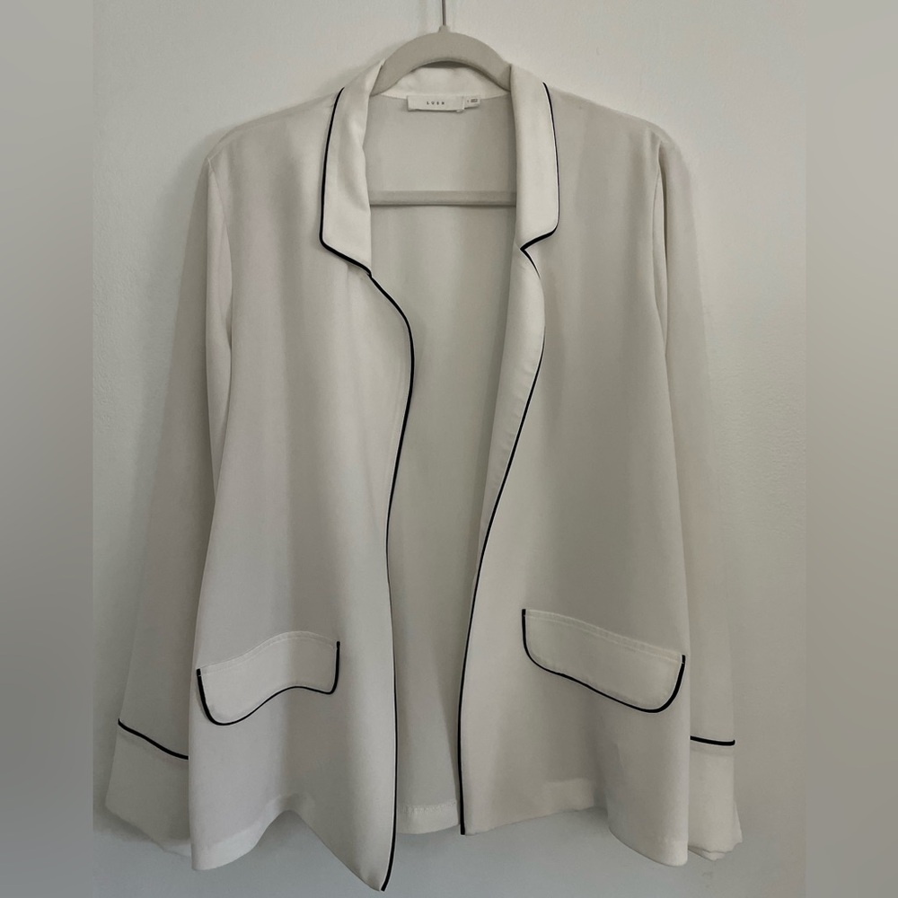 White Jacket w/ Black Piping